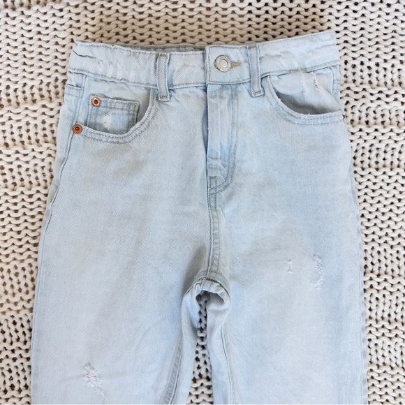 Zara Light Blue Denim Girl's Jeans Size 8 - Picture 3 of 8